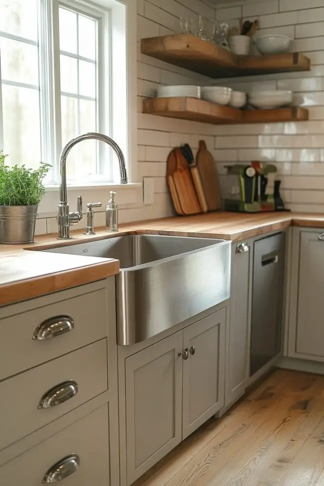 Chic Industrial Kitchen with Farmhouse Flair