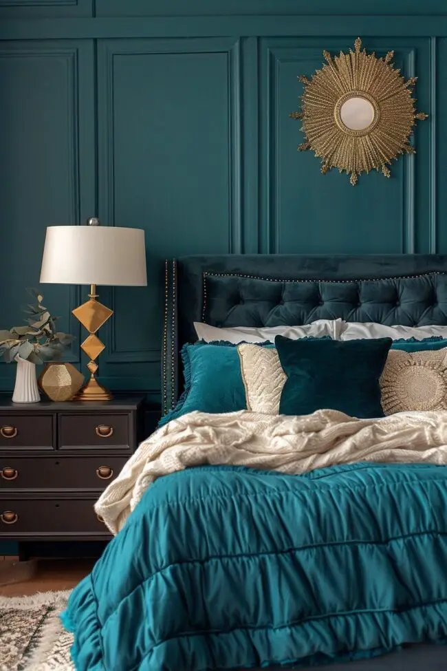 Enchanting Teal Bedroom Oasis