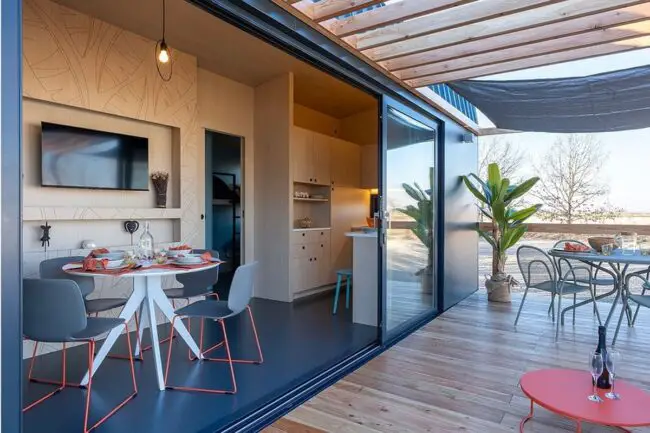 Indoor-Outdoor Dining Area with Style