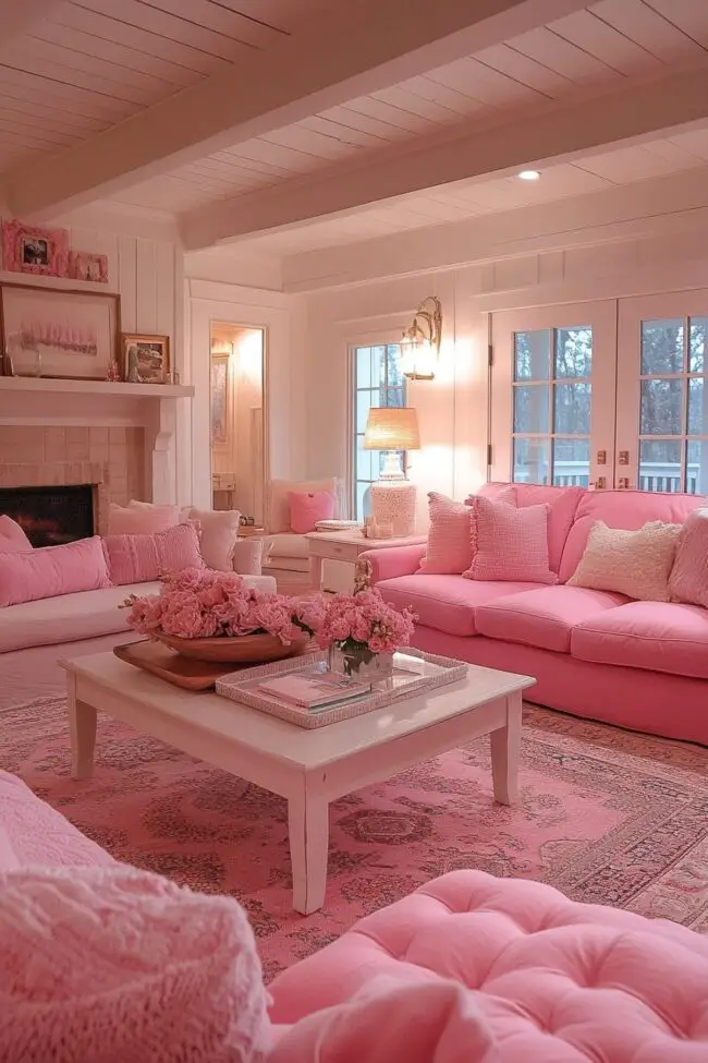 Pink Themed Chat Area Design