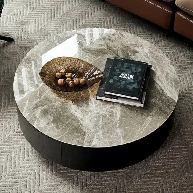 Stylish Round Marble Coffee Table