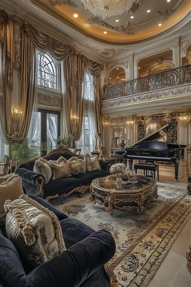 Majestic Baroque Style Living Space