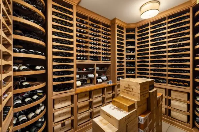 Expansive Wine Cellar with Rotating Shelves