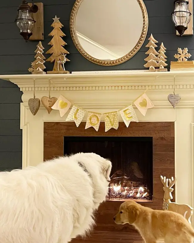 Heartfelt Fireplace Decor for the Season