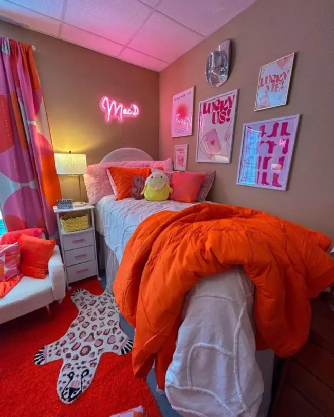 Neon and Pop-Art Bedroom Design