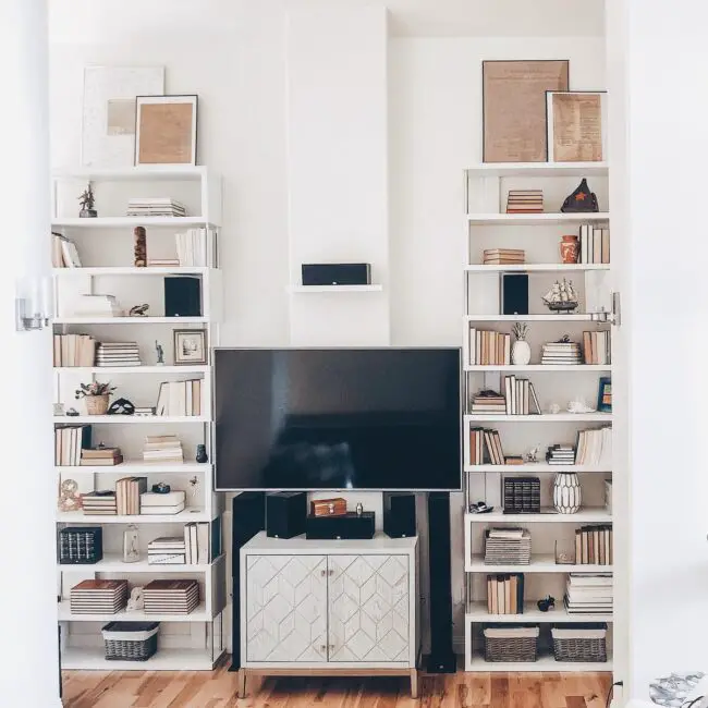 White Shelves with Neutral Accents