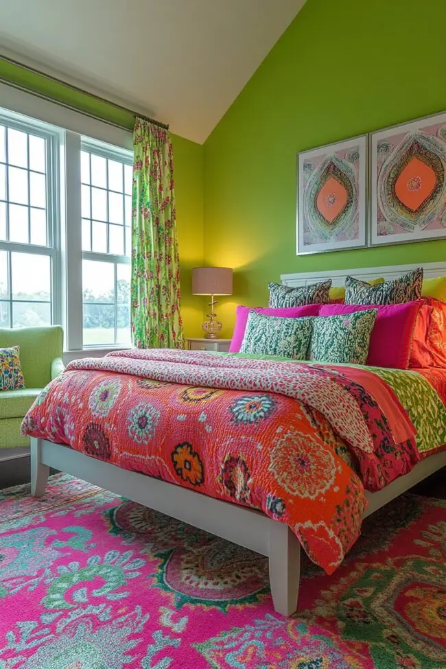 Zesty Lime and Bright Fuchsia Space