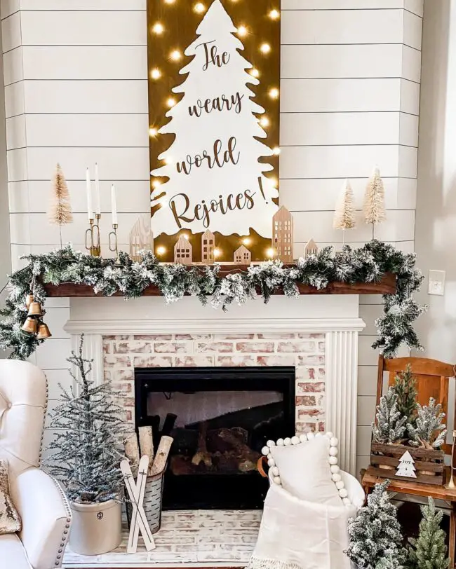 A Festive Touch for Your Farmhouse Mantel