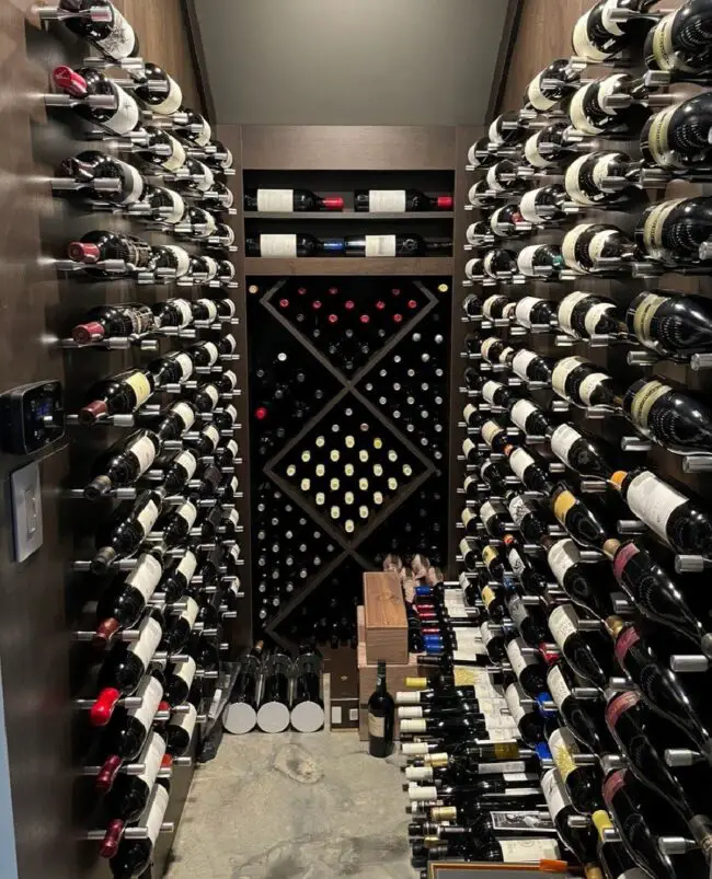 Compact Wine Storage with Efficient Racking