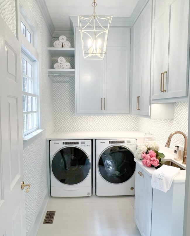 Airy Laundry with Blue Details