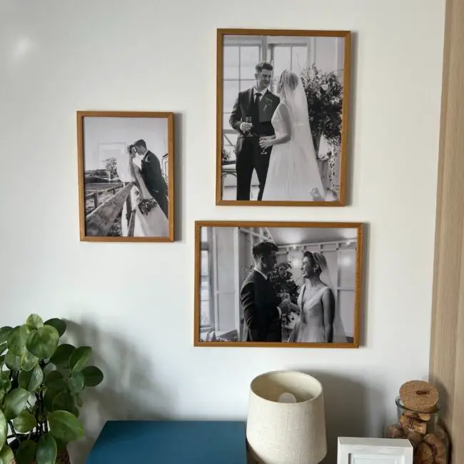 Wedding Photo Triptych Display