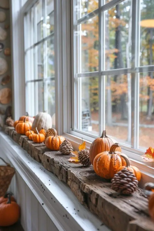 Rustic Window Ledge Arrangement