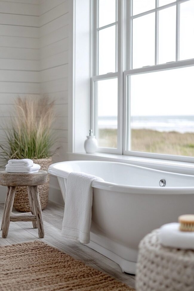 Freestanding Bathtubs Overlooking Scenic Landscapes