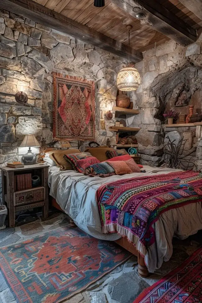 Mystical Rock-Inspired Bedroom Design