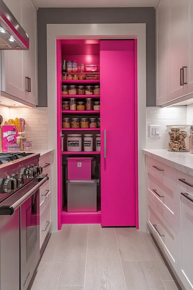 Charming Pink Pantry Ideas