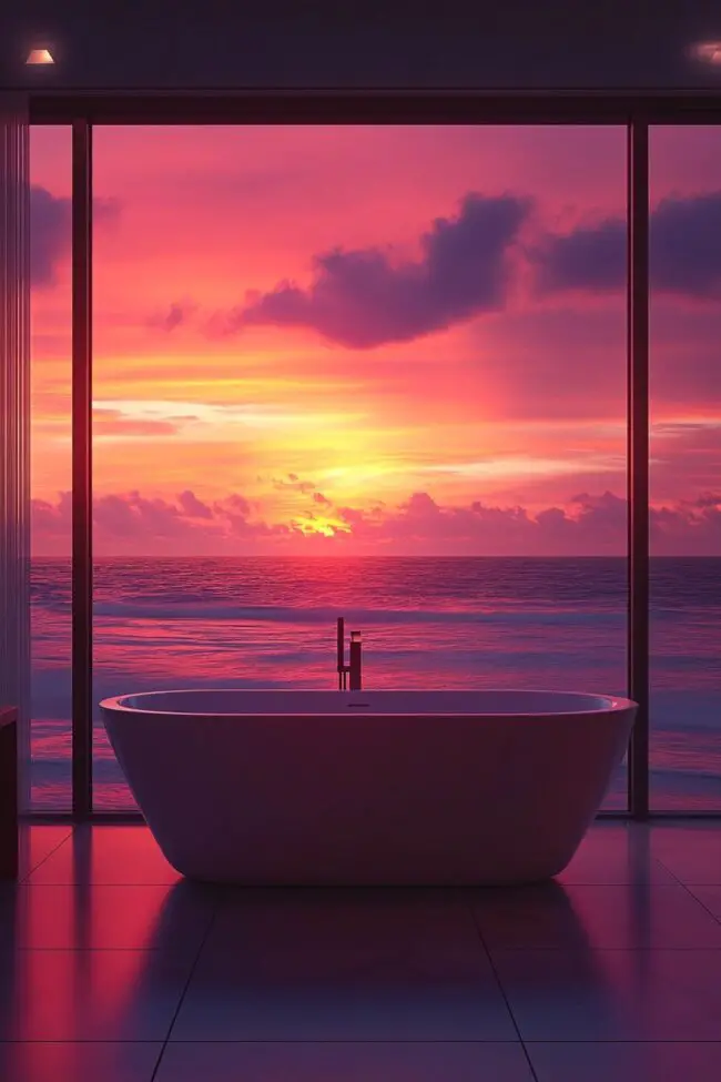 Sunset-Inspired Bathroom Design Ideas