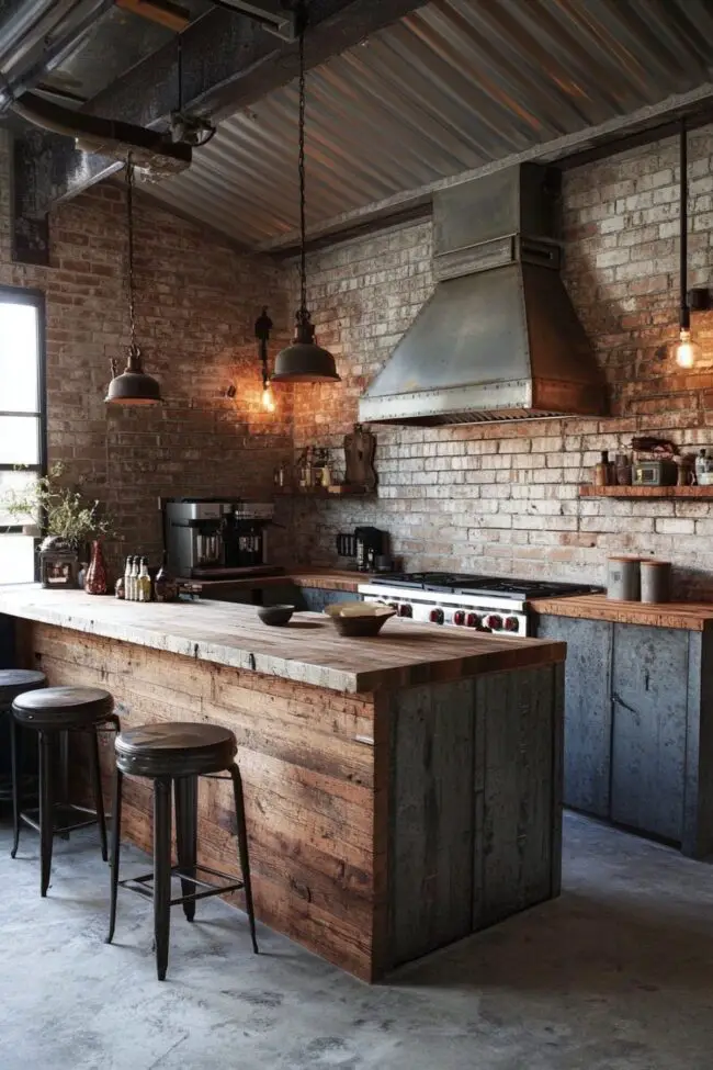 Rustic Urban Style for Kitchens