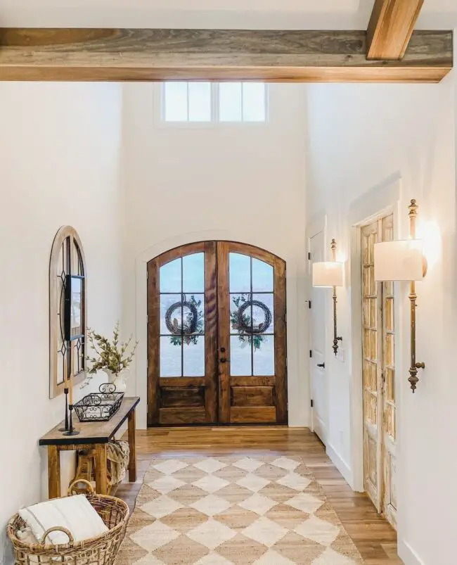 Warm Rustic Entry with Natural Touches