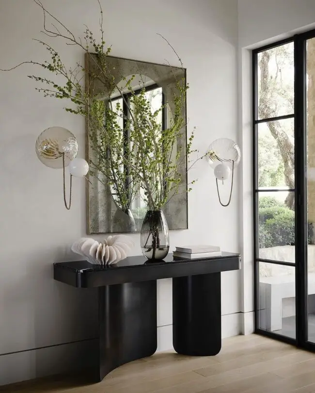 Sleek, Artistic Modern Entryway