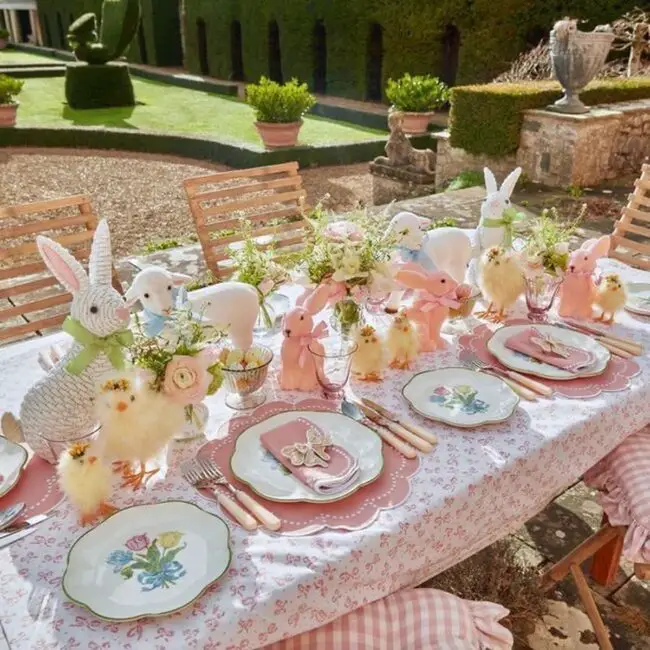 Pastoral Picnic with a Soft Pink Twist