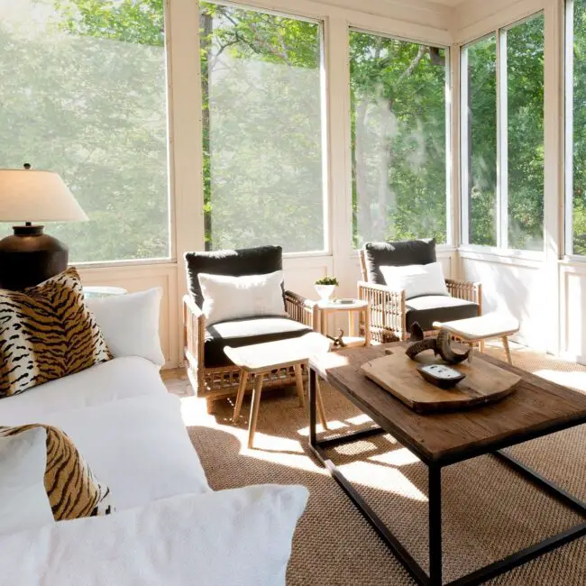 Rustic, Nature-Inspired Sunroom