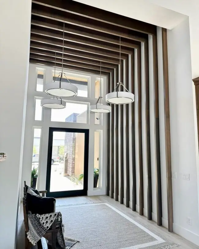 High-Ceiling Modern Foyer