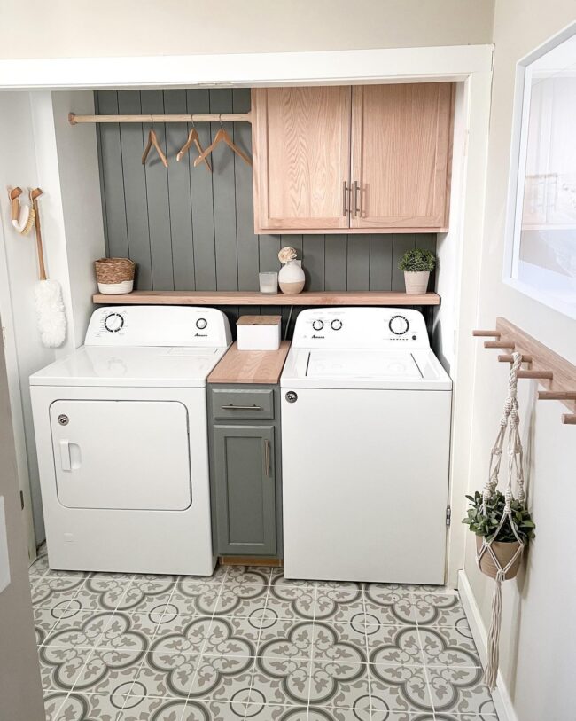 Cozy Laundry with Built-In Storage