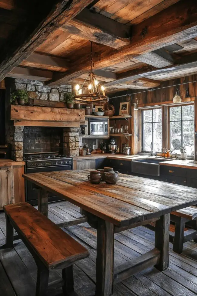 Rustic Charm in Farmhouse Kitchens