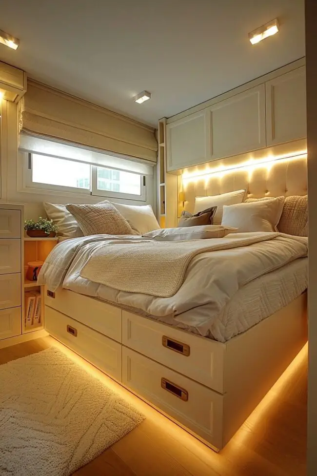 Innovative Multifunctional Bedroom with Storage