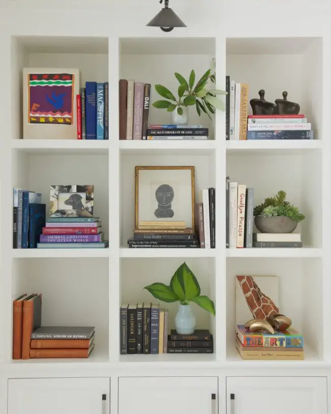 Structured and Organized Cubed Shelving