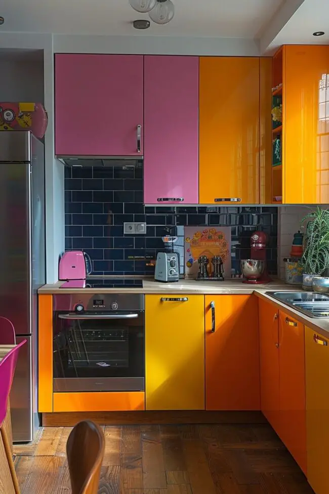 Dynamic Color Schemes for Small Kitchens