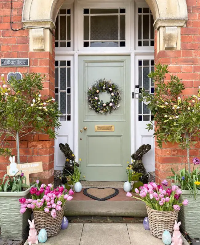 Springtime Floral Easter Entrance Design