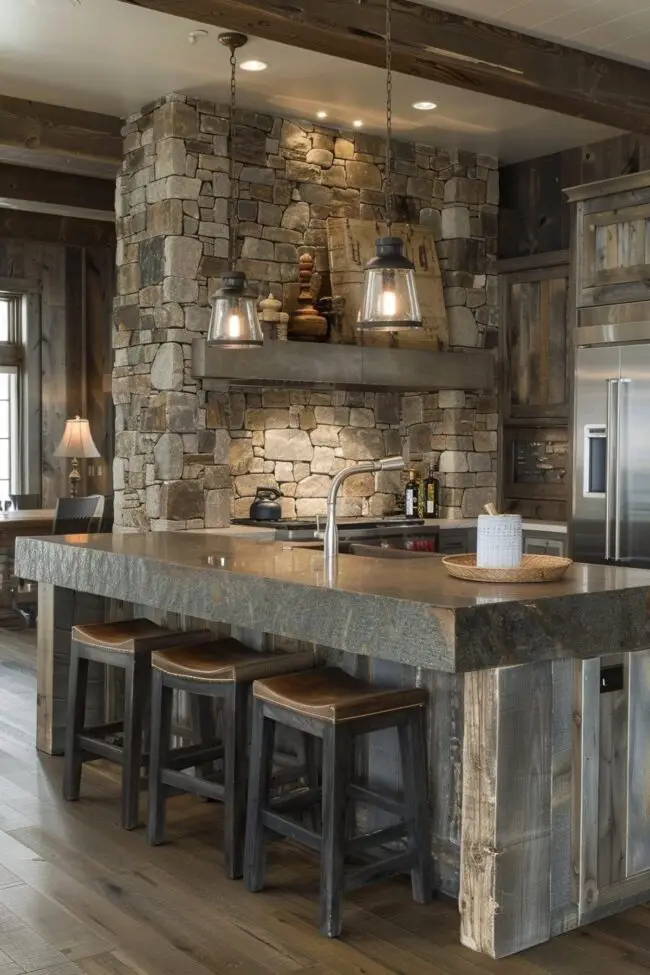 Luxurious Stone Kitchen Designs