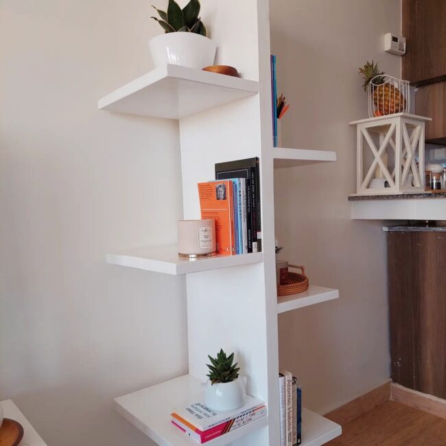 Simple and Clean White Shelves