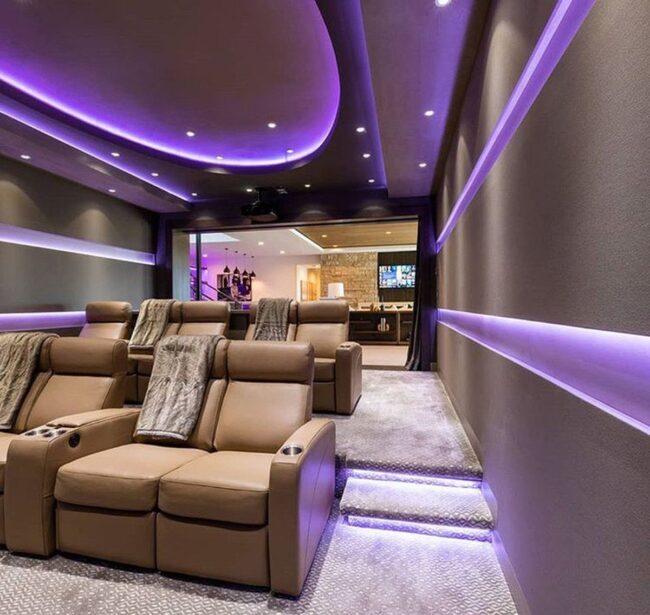 Sophisticated Modern Design with Purple Accents