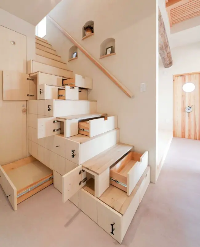 Innovative Storage with Staircase Drawers