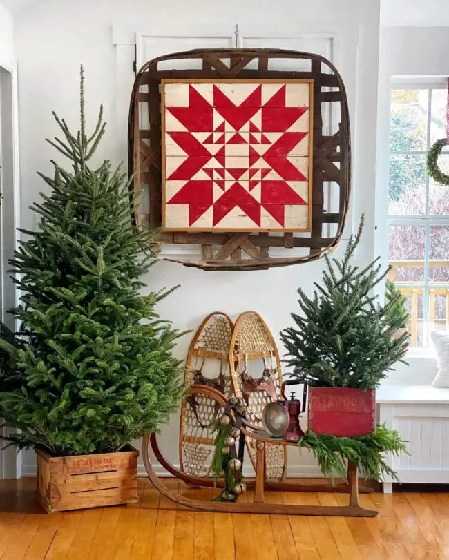 Vintage Winter Entryway Style