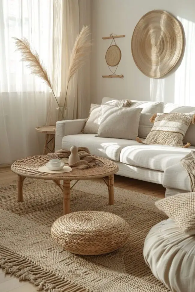 Scandinavian Inspired Boho Living Space