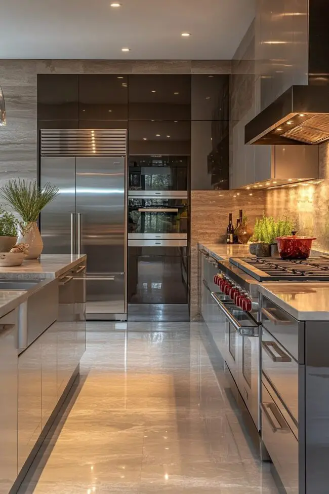 Seamless Kitchen with Built-in Appliances