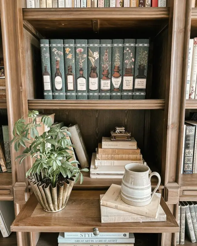 Vintage Books and Rustic Charm