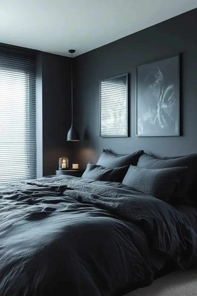 Elegant Black Bedroom Aesthetic