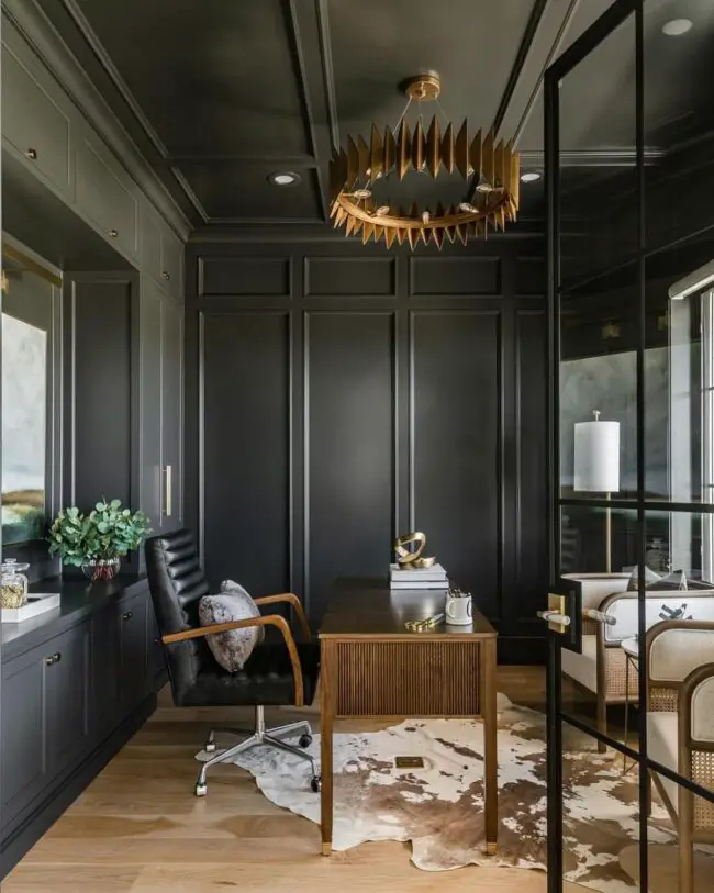 Elegant Dark Tones for a Refined Workspace