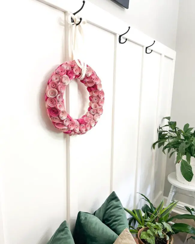 Charming Pink Rose Wall Decor Piece