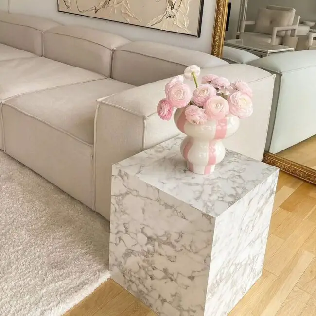 Elegant Marble Side Table Design