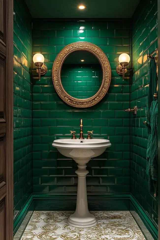 Emerald Oasis in the Bathroom