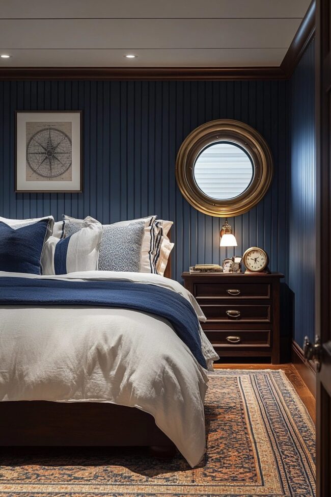 Seaside-Inspired Navy Retreat