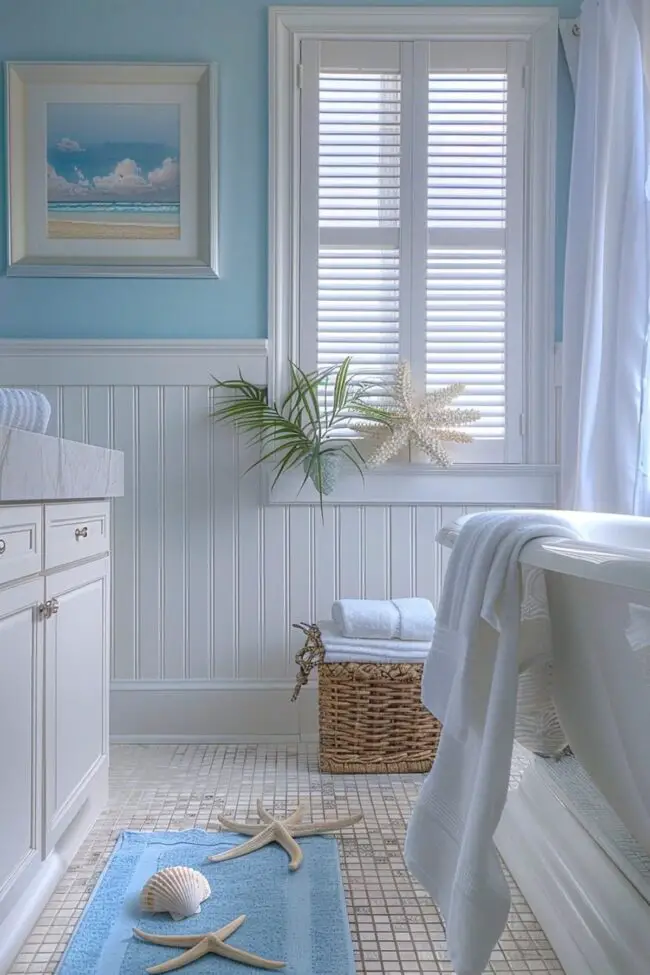 Beach-Inspired Small Bathroom Design