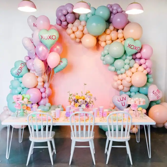 Bubblegum Party with a Balloon Arch