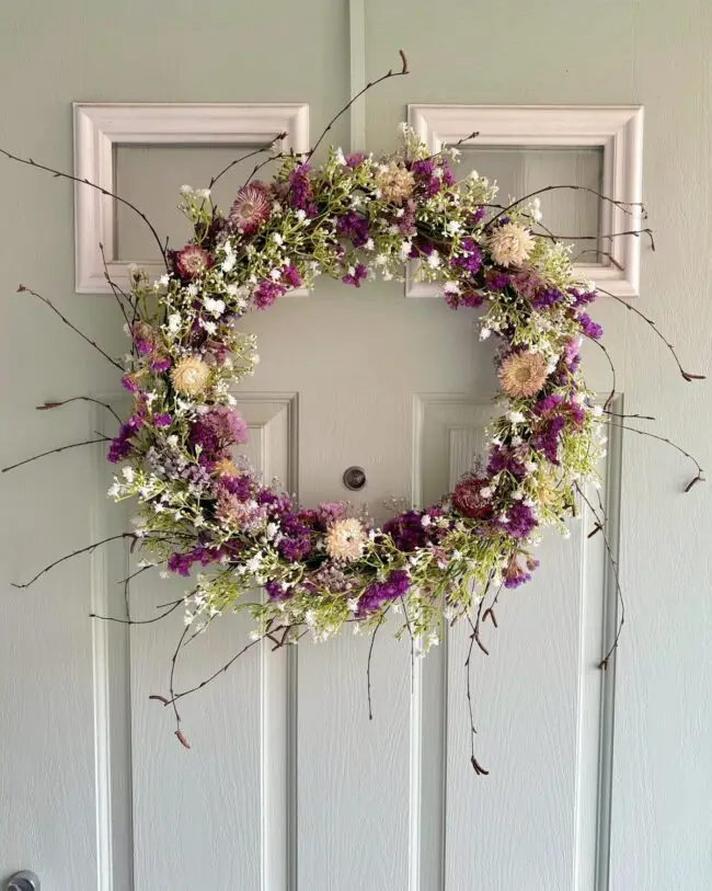 Charming Lavender and Cream Floral Wreath