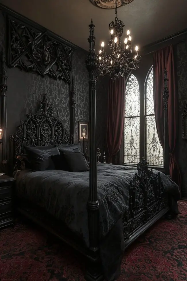 Dark Elegance Bedroom Design